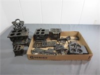 Flat of Mini Cast Iron Stoves & Parts