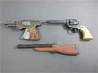 Pair of Classic Cap Guns & a Painted Ceramic
