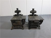 Pair of Mini Cast Iron Stoves
