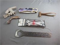 A Super Large Folding Knife + Other Tools