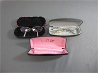 (2) Pair of Eyeglasses and (3) Cases