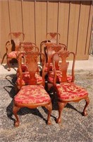 Very Nice Set of (8) Antique Walnut Dining Chairs