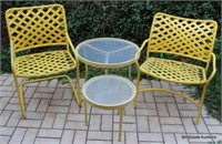 Outdoor Furniture - Pair of Chairs / End Tables