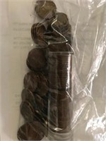 100 WHEAT PENNIES VARIOUS DATES