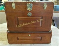 H. Gerstner & Sons 2 pc wooden chest