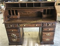 Wooden rolltop desk