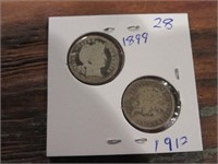 1899 1912 SILVER DIMES