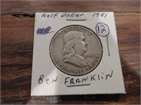 1961 BEN FRANKLIN HALF DOLLAR