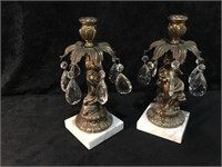 2 Vintage Churab Candle Stick Holders with