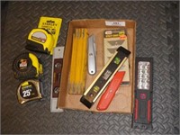 Utility Knives, Tape Measures, Levels