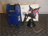 Cast Iron Eagle Bell, Post Office Bank Mail Box
