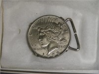 1923 Silver Dollar Belt Buckle