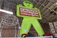 CAUTION CHILDREN AT PLAY SIGN