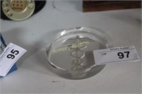 MEDICAL GLASS PAPERWEIGHT