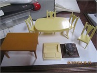 8 pc. of Dollhouse Furniture-Some marked