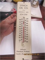 Vtg. Lynch Oil Co. Ridgely, Md. Wall Thermometer