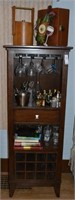 61" Tall Wine Cabinet Bar With Contents