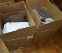 2 Large Boxes Bedding, Quilts & Linens