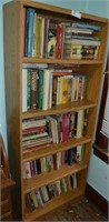 Bookshelf With Contents of Cookbooks