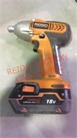 Rigid 18V cordless drill with battery no charger
