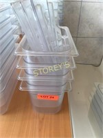 4 Rubbermaid Poly Inserst w/ Lids - 1/4, 6'