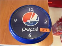Plastic Pepsi Wall Clock - 14"