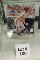 Autographed baseball photo: