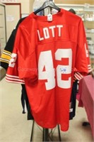 Autographed football jersey: