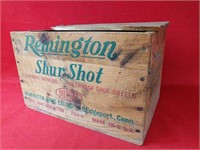 Vintage Remington Shur Shot Shells Wooden Crate