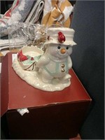 Lenox snowman candle holder