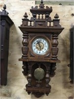 Highly Carved Open Well Vienna Wall Clock