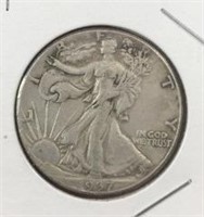 1937 Walking Liberty Half Dollar XF