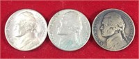 (3) Mixed Dates Jefferson Nickels