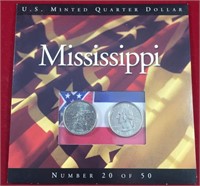 2002 D Mississippi U.S. Minted Quarter Dollar Set
