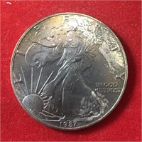 1987 Silver Eagle (Toning)