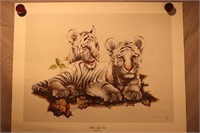 Jim Oliver Print - White Tiger Cubs
