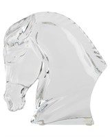 Baccarat Taunide Lesseps Crystal Horse Bust