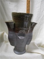 Handmade pottery vase  signed
