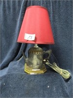 Vintage teapot made into lamp