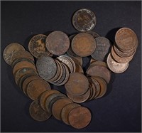 50 MIXED DATE CANADIAN LARGE CENTS