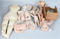VINTAGE BISQUE  and  COMPOSITION DOLL PARTS