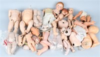 LARGE LOT of COMPOSITION DOLL BODIES & PARTS