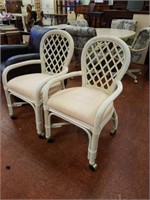 Pair of wicker chairs