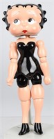 BETTY BOOP WOOD JOINTED DOLL, BLACK DRESS