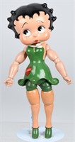 BETTY BOOP WOOD JOINTED DOLL, GREEN DRESS