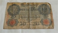 1914 20 Mark Reichsbanknote