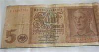 1942 5 Mark Reichsbanknote