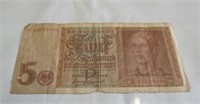 1942 5 Mark Reichsbanknote