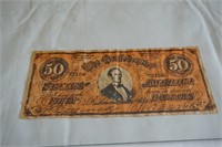 Facsimile of a 50 Dollar Confederate Note