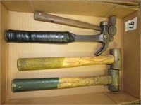 Claw Hammers, 2 Brass Headed Hammers